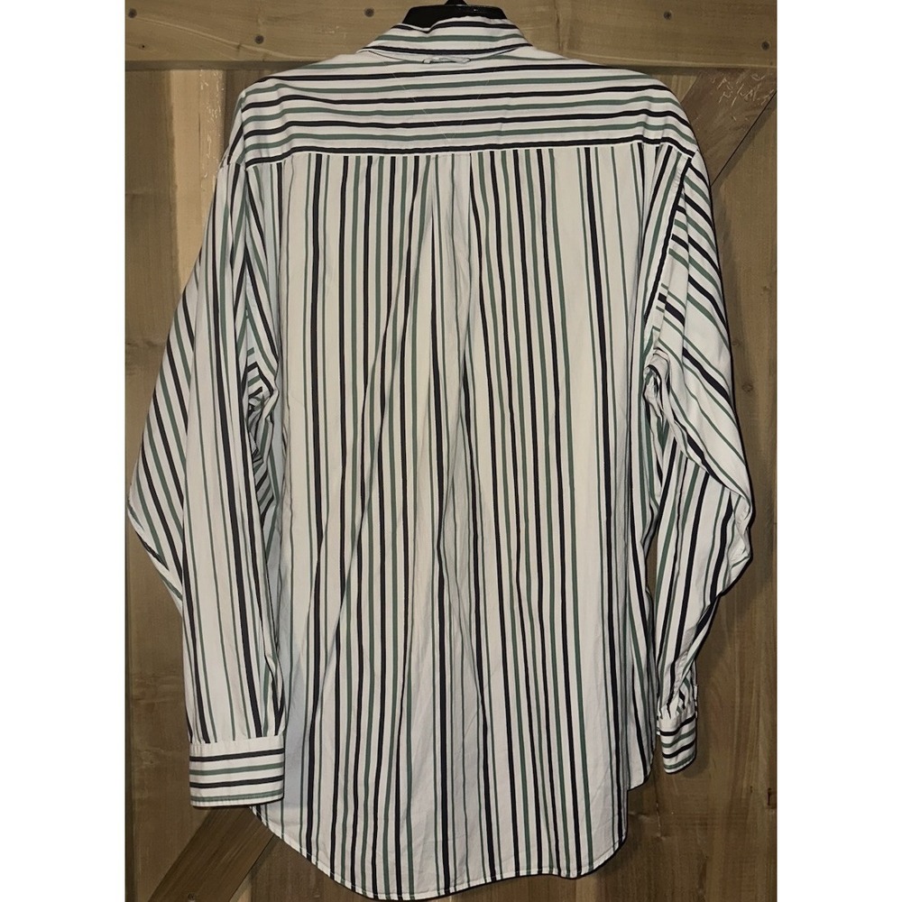 Vintage 1990s Tommy Hilfiger Embroidered Crest StripeButton-Up Shirt Men's Large - Picture 7 of 11